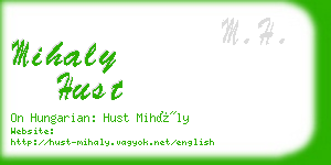 mihaly hust business card